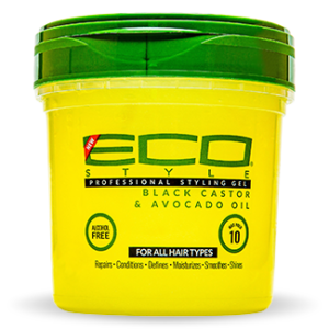 ECO StylE Professional STYLING Gel BLACK CASTOR & AVOCADO OIL GEL  16oz