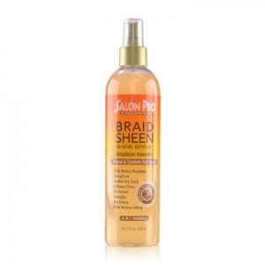 Salon Pro Braid Sheen Shine Spray Brazilian Keratin 12oz