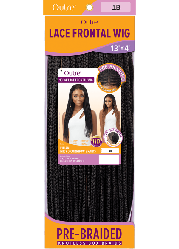 OUTRE 13X4 LACE FRONT WIG - FULANI MICRO CORNROW BRAIDS - Image 7