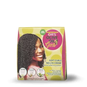ORS OLIVE OIL SOFT CURLS NO-LYE CREME TEXTURE SOFTENING SYSTEM KIT
