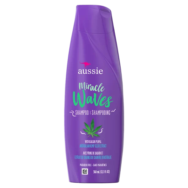 aussie MIRACLE WAVES ANTI-FRIZZ HEMP CONDITIONER 12.1oz