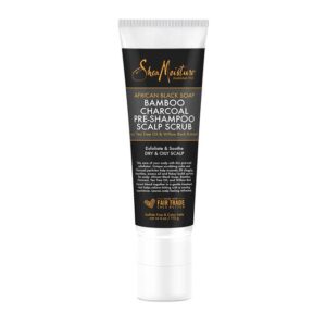 Shea Moisture AFRICAN BLACK SOAP BAMBOO CHARCOAL PRE-SHAMPOO SCALP SCRUB 4oz