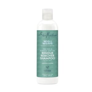 Shea Moisture WIG & WEAVE TEA TREE & BORAGE SEED OIL RESIDUE REMOVER SHAMPOO 13OZ
