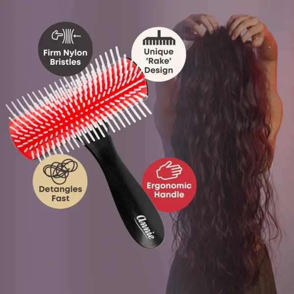 Annie Ergo Detangling Brush 9 Row #2053 - Image 3