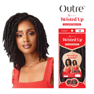 OUTRE  X-PRESSION TWISTED UP LACE FRONT WIG 4X4 - STRAIGHT BOMB TWIST 14"
