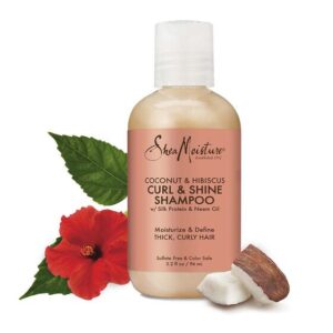 Shea Moisture COCONUT & HIBISCUS CURL & SHINE SHAMPOO - TRIAL & TRAVEL SIZE 3.2oz