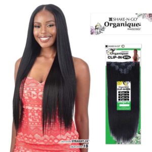 SHAKE-N-GO ORGANIQUE 9PCS CLIP-IN - STRAIGHT 20", 24"