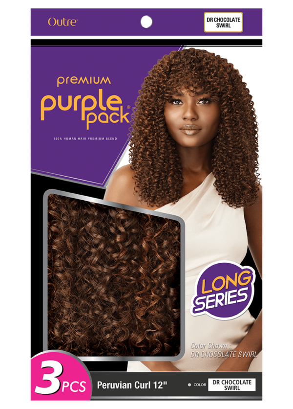OUTRE PURPLE PACK LONG 3PCS-Peruvian Curl 12" - Image 5