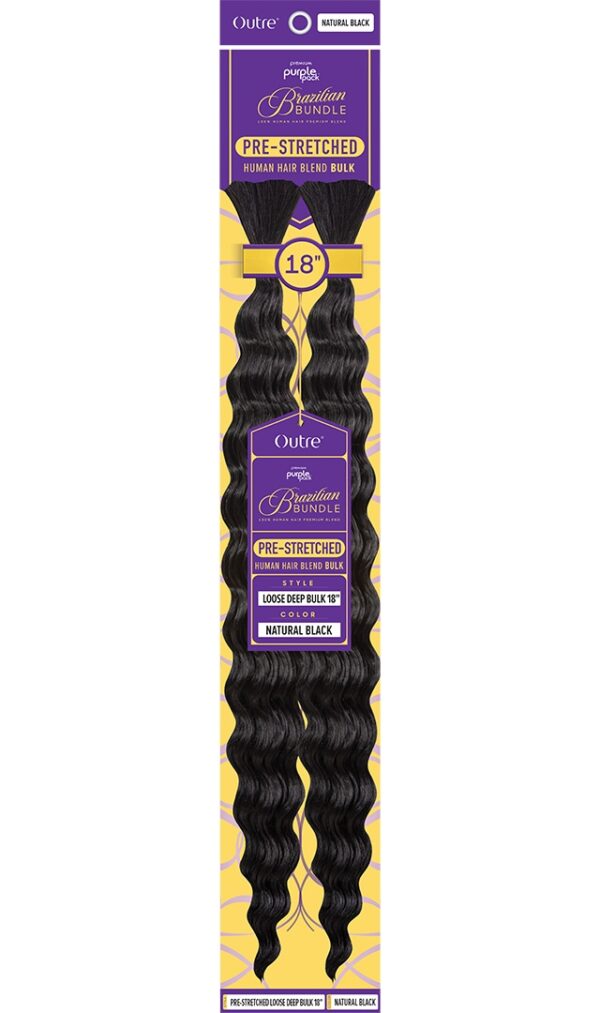 OUTRE PURPLE PACK BRAZILIAN - PRESTRETCHED LOOSE DEEP BULK 18" - Image 2