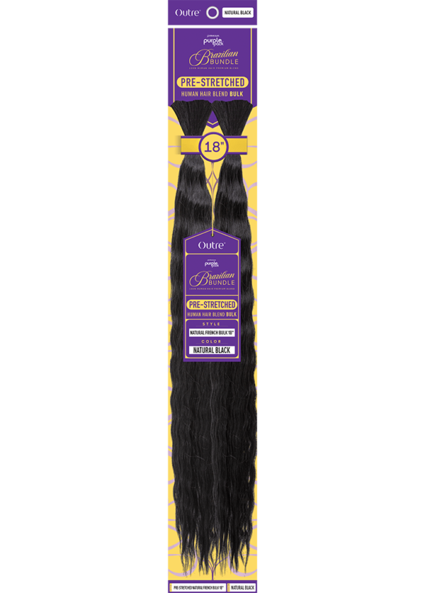 OUTRE PURPLE PACK BRAZILIAN - PRESTRETCHED NATURAL FRENCH BULK 18" - Image 2