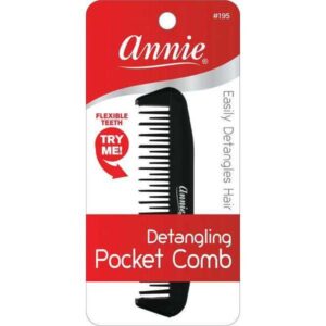 Annie Detangling Pocket Comb Black