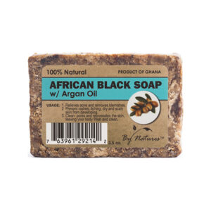 BY NATURES AFRICAN BLACK SOAP WITH ARGAN OIL 3.5OZ