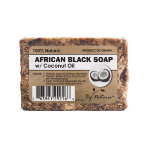 BY NATURES AFRICAN BLACK SOAP WITH COCONUT OIL 3.5OZ