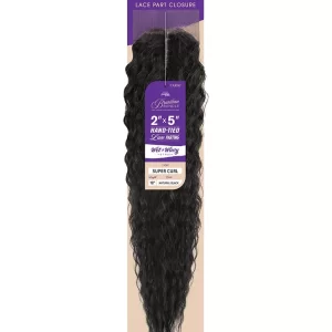 OUTRE PURPLE PACK BRAZILIAN BUNDLE CLOSURES 2X5 CLOSURE WET & WAVY SUPER CURL 18"