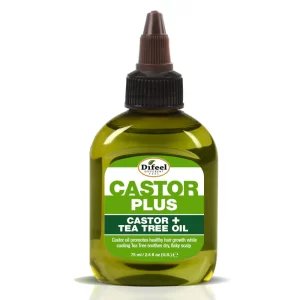 DIFEEL PREMIUM CASTOR PLUS TEA TREE - PRO-GROWTH + SCALP CARE PREMIUM HAIR OIL 2.5 OZ