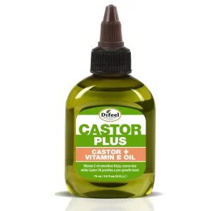 DIFEEL PREMIUM CASTOR PLUS VITAMIN E - PRO-GROWTH + ANTI-FRIZZ PREMIUM HAIR OIL 2.5 OZ