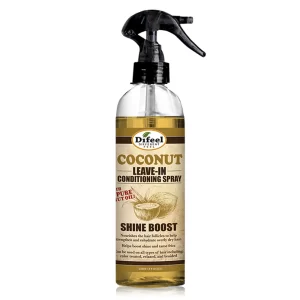 DIFEEL SHINE BOOST LEAVE IN CONDITIONING SPRAY WITH 100% PURE COCONUT OIL 6 OZ