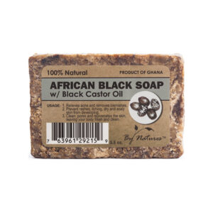 BY NATURES AFRICAN BLACK SOAP WITH BLACK CASTOR OIL 3.5OZ