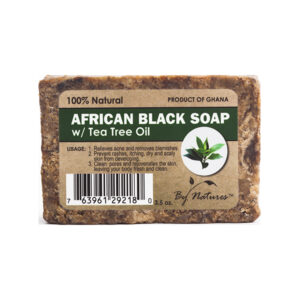 BY NATURES AFRICAN BLACK SOAP WITH TEA TREE OIL 3.5OZ