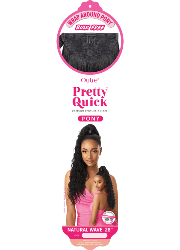 OUTRE PRETTY QUICK - WRAP PONY - NATURAL WAVE 28" - Image 4