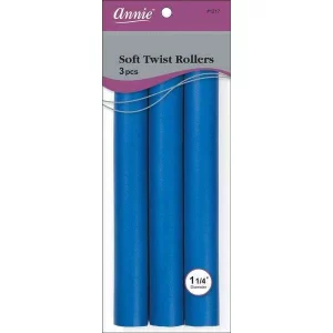 Annie Soft Twist Rollers 1 1/4" XL Blue (3pcs)