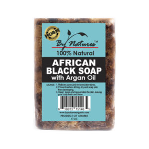 BY NATURES AFRICAN BLACK SOAP WITH ARGAN OIL 6oz