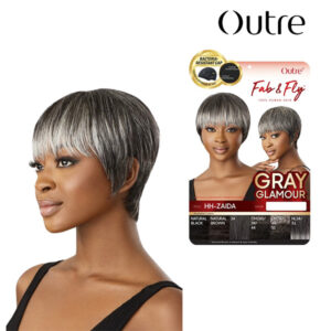 OUTRE FAB & FLY FULL CAP WIG GRAY GLAMOUR- HH - ZAIDA