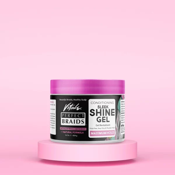 Vitale Perfect Braids Sleek Shine Gel Maximum Hold 8oz