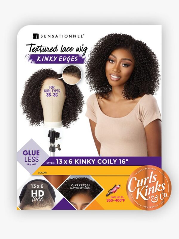 SENSATIONNEL CURLS KINKS & CO LACE WIG - KINKY EDGES 13X6 KINKY COILY 16″ - Image 6