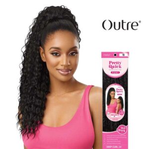 OUTRE DRAWSTRING PONYTAILS PRETTY QUICK - PONY W&W - PONY DEEP CURL 24"