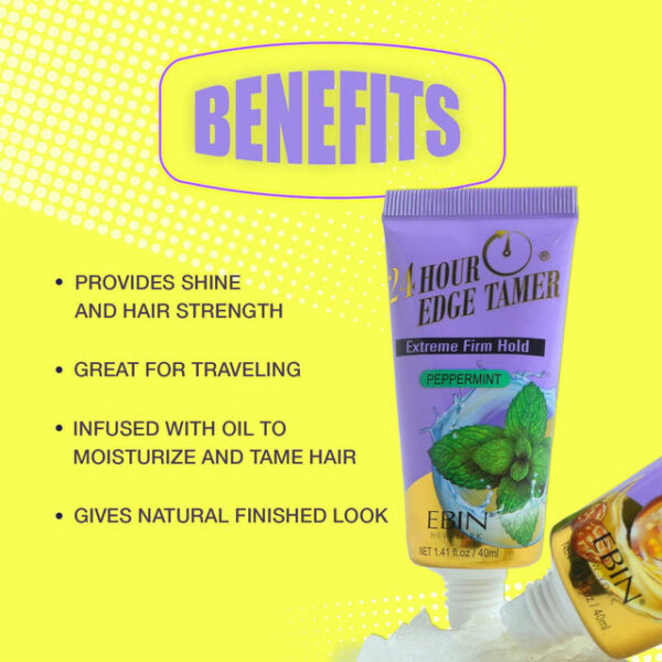 EBIN NEW YORK 24 HOUR EDGE TAMER - Extream Firm Hold - CHAMOMILE & SHEA BUTTER 1.41oz/40ml - Image 4