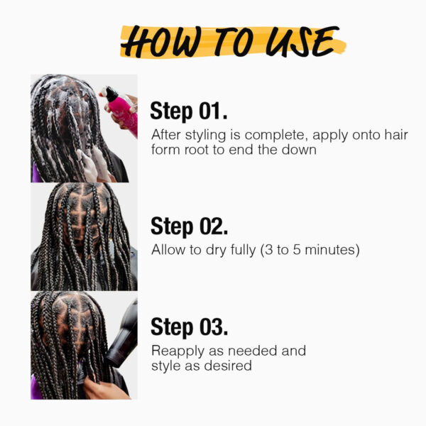 EBIN NEW YORK BRAID FORMULA SETTING MOUSSE 2.7OZ - SMOOTHING & SHINE (OLIVE OIL) - Image 3