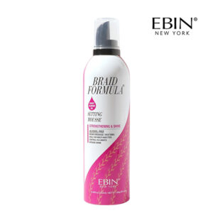EBIN NEW YORK BRAID FORMULA SETTING MOUSSE 12.49OZ - SMOOTHING & SHINE (SWEET ALMOND)