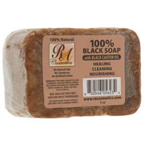 RA Cosmetics Black Soap Bar with Black Caster Oil (5 oz)
