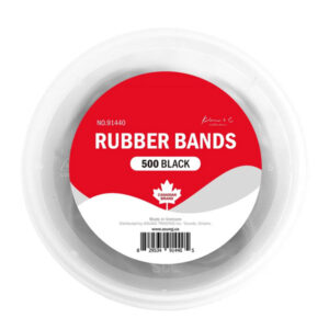 KIM & C 500pcs Rubber Bands Black