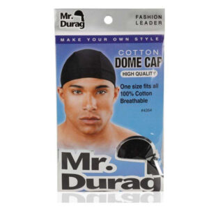 ANNIE Mr. Durag Cotton Dome Cap Black