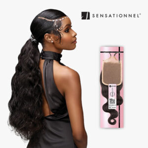 SENSATIONNEL PEARLISH 4X5 HD LACE CLOSURE EURO BODY 12″