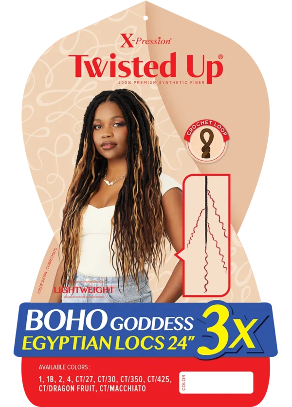 OUTRE X-PRESSION - TWISTED UP CROCHET BRAID BOHO GODDESS EGYPTIAN LOCS 22 3X - Image 4