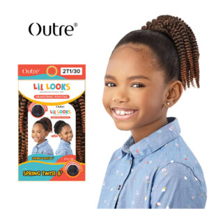 Outre X-PRESSION LIL LOOKS - DRAWSTRING PONYTAIL - SPRING TWIST 8″