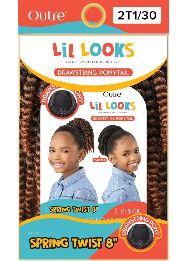 Outre X-PRESSION LIL LOOKS - DRAWSTRING PONYTAIL - SPRING TWIST 8″ - Image 2