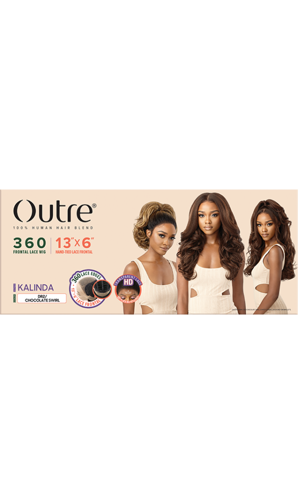 OUTRE 100% HUMAN HAIR BLEND 360 FRONTAL LACE WIG - KALINDA - Image 8