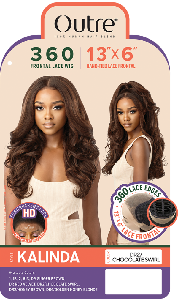 OUTRE 100% HUMAN HAIR BLEND 360 FRONTAL LACE WIG - KALINDA - Image 7