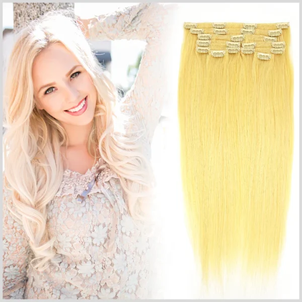 Hair Couture 9pcs PureClip Cream 18" - Image 8
