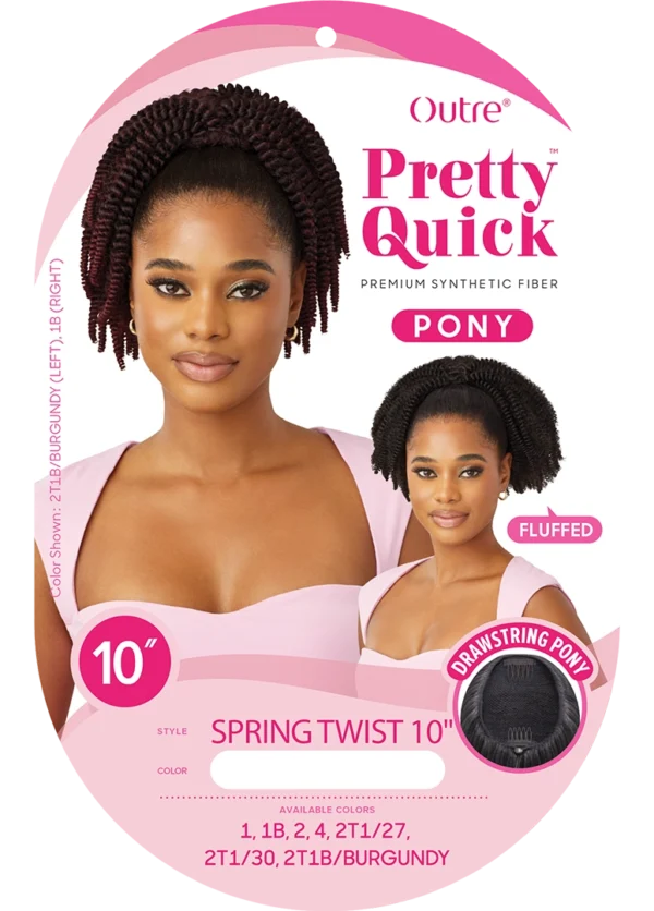 OUTRE DRAWSTRING PONYTAILS PRETTY QUICK - DRAWSTRING PONY - SPRING TWIST 10" - Image 4