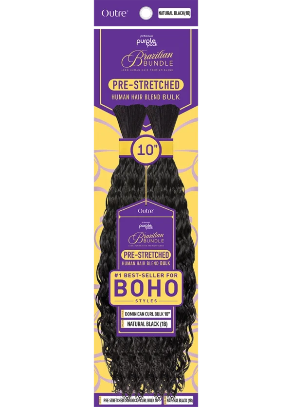OUTRE PURPLE PACK BRAZILIAN - PRESTRETCHED DOMINICAN CURL BULK 10" - Image 2