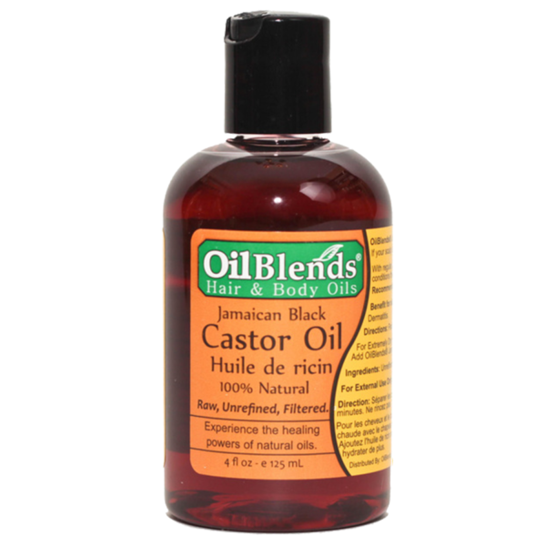 OilBlends Jamaican Black Castor Oil Natural for Hair, Scalp, and Skin 4oz